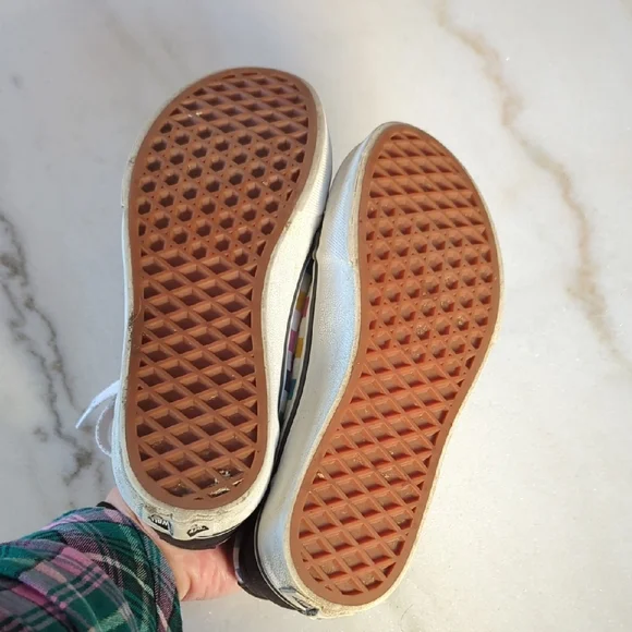 Vans Multicolor Checkered Lace-Up Sneakers Size 3 (Kids) - Picture 8 of 9
